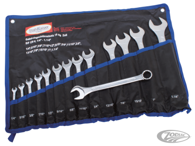14Pc Combination spanner set 1/4"-1-1/4" (DE)