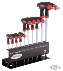 10Pc T-Grip allen wrench set 3/32"-3/8" (DE)
