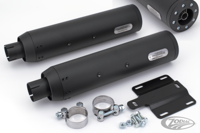 Twin Dark mufflers 90mm CHUBBY ISC15-21 (DE)