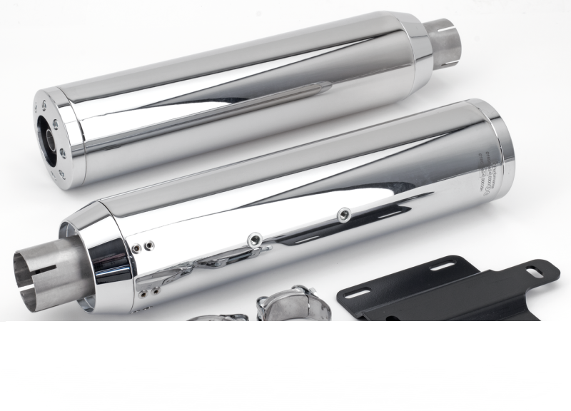Twin Chr mufflers 90mm CHUBBY ISC15-21 (DE)