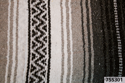 Mexican blanket Charcoal/Silver/wht/blk