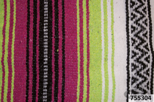 Mexican blanket Pink/apple green/white