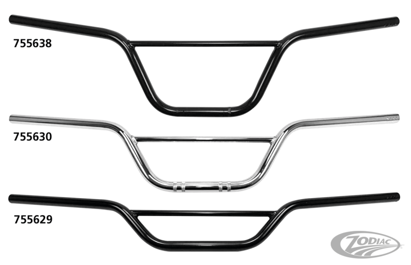 7/8" Handlebar Scrambler 6"BLK no dimple (DE)