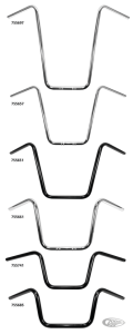 1" Handlebars Ape Hanger 24" BLK (DE)