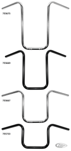 1" Handlebars Narrow Ape Hanger 9" CHR (DE)