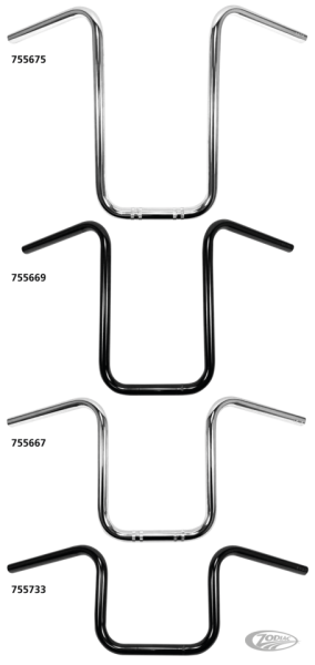 1" Handlebars Narrow Ape Hanger 9" CHR (DE)