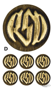 RSD BADGE KIT BRASS LOGOBRASS BADGE W/ L (DE)