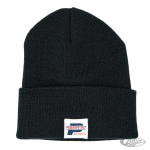 DAILY BEANIE BLK with WHITE LABEL