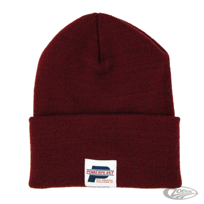 DAILY BEANIE BURGUNDY with WHITE LABEL