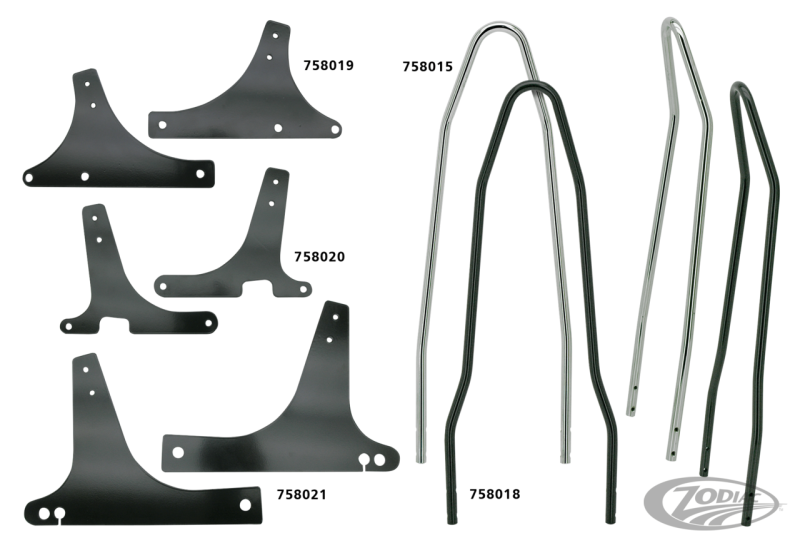 Black Sissybar sideplates FXD91-17 (DE)