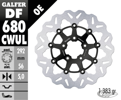 Galfer Wave FR Floating 11.5" Black (DE)