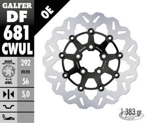 Galfer Wave RR Floating 11.5" Black