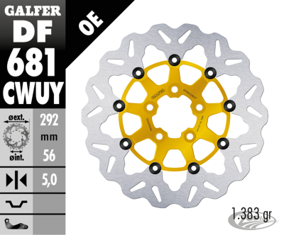 Galfer Wave RR Floating 11.5" Gold (DE)