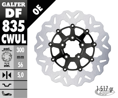 Galfer Wave FR Floating 11.8" Black (DE)