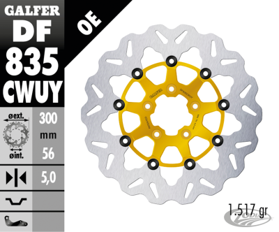 Galfer Wave FR Floating 11.8" Gold (DE)