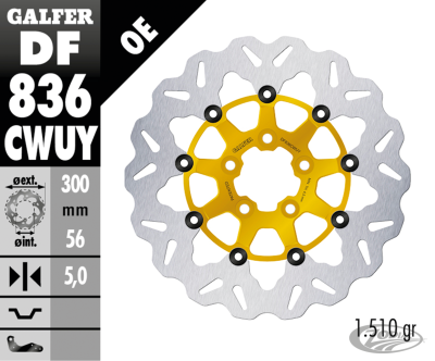 Galfer Wave RR Floating 11.8" Gold (DE)