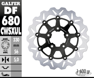 Galfer Wave FR Floating 13" Black