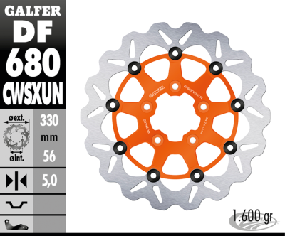 Galfer Wave FR Floating 13" Orange (DE)