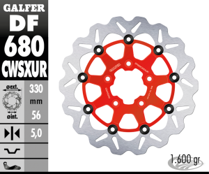 Galfer Wave FR Floating 13" Red