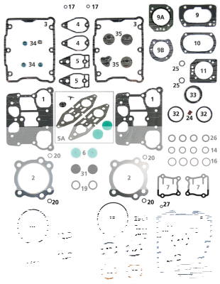 5pck FoaMet Gasket air cleaner backplate (DE)