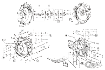 RH Crankcase roller set/12 BT37-54 +0002 (DE)
