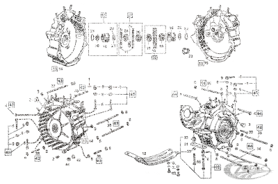 RH Crankcase roller set/12 BT37-54 +0004 (DE)