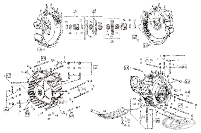 RH Crankcase roller set/12 BT37-54 +0008 (DE)