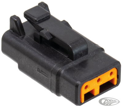 DTM 3-Pos Blk Plug w/ Terminals & Wedge