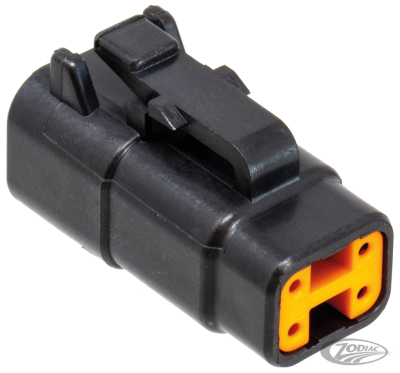 DTM 4-Pos Blk Plug w/ Terminals & Wedge