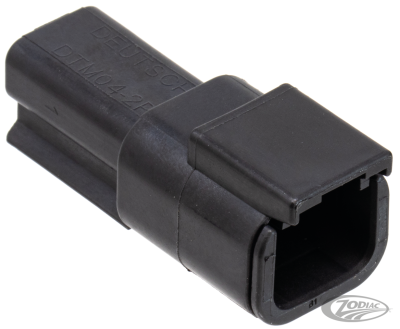 DTM 2-Pos Blk Recept w/ Trmnls & Wedge