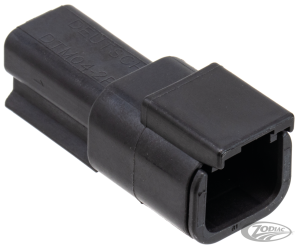 DTM 2-Pos Blk Recept w/ Trmnls & Wedge