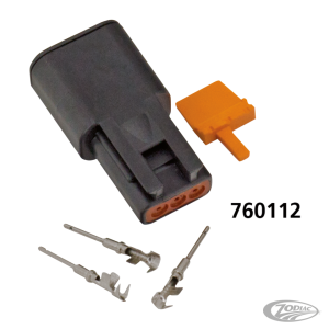 DTM 3-Pos Recept w/ Terminals & Wedge