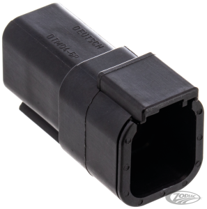 DTM 6-Pos Blk Recept w/ Terminals & Wedg