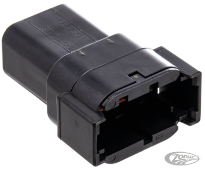 DTM 8-Pos Blk Recept w/ Terminals & Wedg