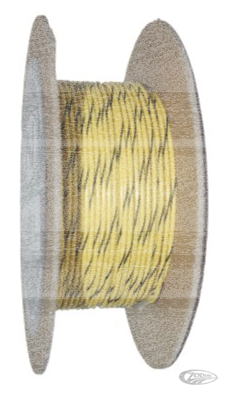 18-Gauge YELLOW/BLACK STRIPE 100 Spool (DE)