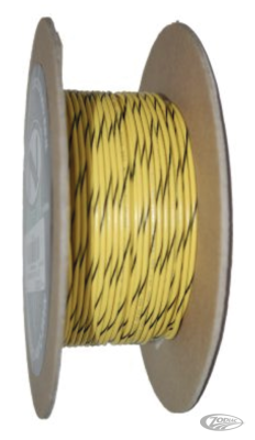 18-Gauge YELLOW/BLACK STRIPE 100 Spool