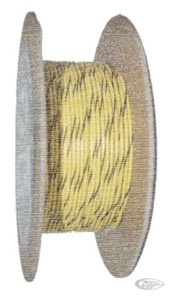18-Gauge YELLOW/BLACK STRIPE 100 Spool (DE)