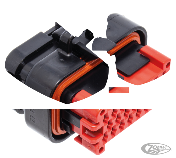 23-pos AMP radio harness plug housing (DE)
