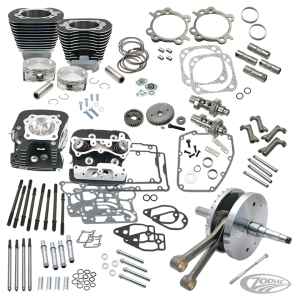 S&S 124HSU kit TC06-17 w/heads black (DE)