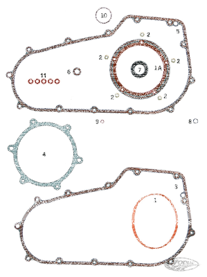 James derby cvr gasket, silicon TC06-17 (DE)