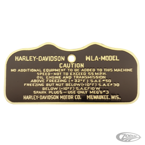 cautionplate 41+early 42WLA military brs