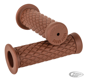 Burly Rubber Diamond Grips 1" Brown (DE)
