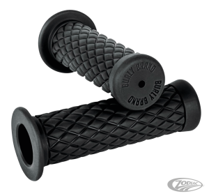 Burly Rubber Diamond Grips 1" Black (DE)