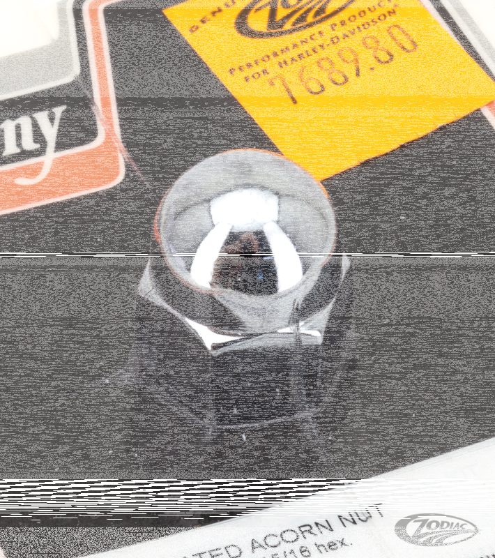 CHROME ACORN NUT 5/8-11 UNC, 15/16 hex, (DE)