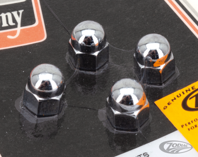 CHROME ACORN NUTS M8x1.25, 4pck