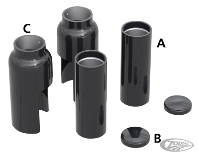 Fork Cover Kit 4PC Black FXSB13-17 (DE)