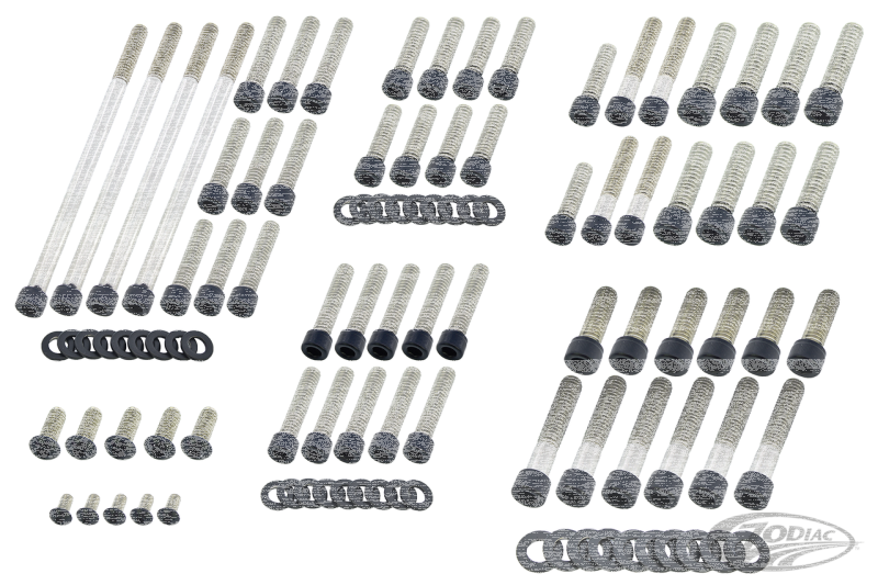 Eng. Bolt Kit Matt Blk FLH/T07-16 (DE)
