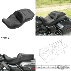 2-Up Style 2 Seat Black FLH/T09-20 (DE)