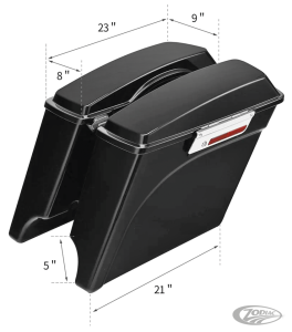 Ext. Saddlebags Gloss Black FLH/T93-13 (DE)