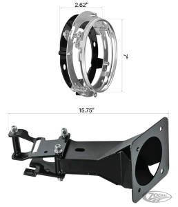 7" FXRP Fairing Unpainted Smoke ST18-Up